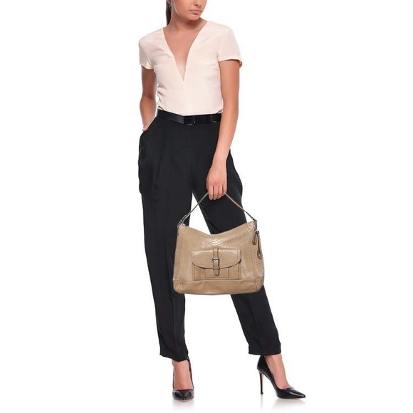 Coach Handbags - Charlie Python Leather Hobo